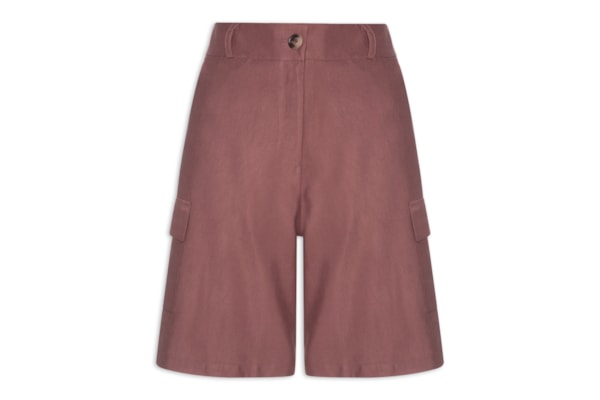 Bermuda Feminina Com Bolsos Laterais - Vermelho