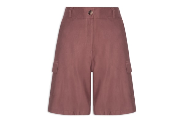 Bermuda Feminina Com Bolsos Laterais - Vermelho