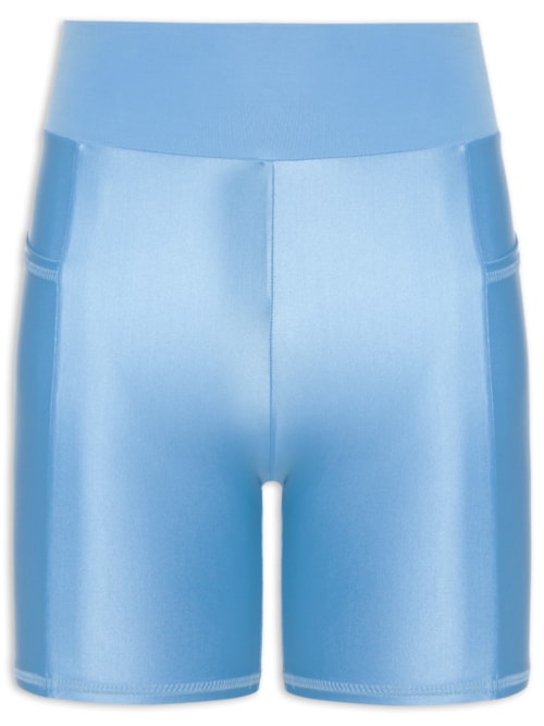 Bermuda Feminina Com Cós Anatômico Basic Colors – Azul