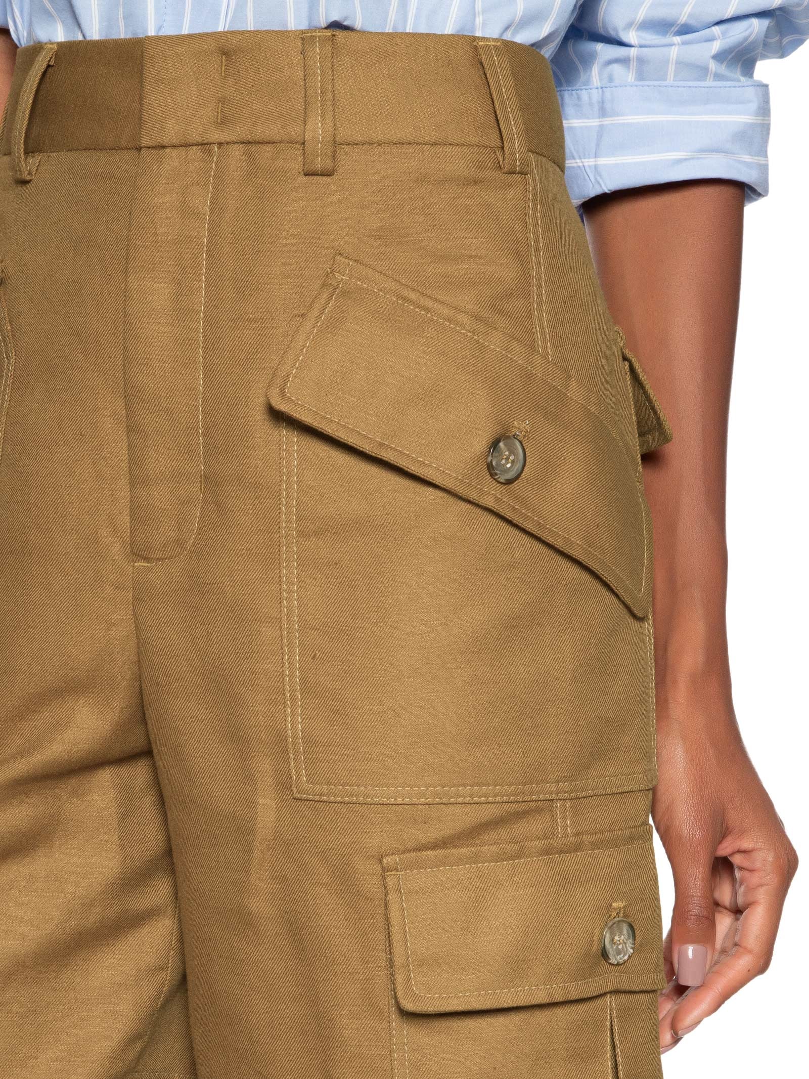 Bermuda Feminina Com Linho Antique Verde Animale