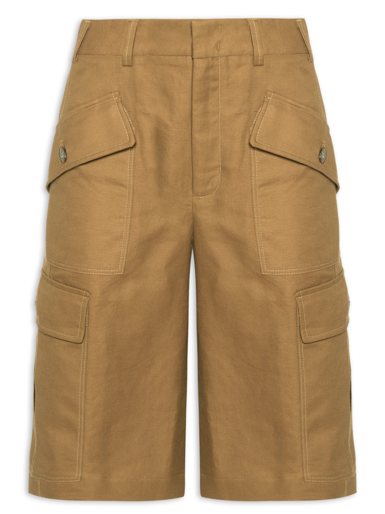 Bermuda Feminina Com Linho Antique Verde Animale