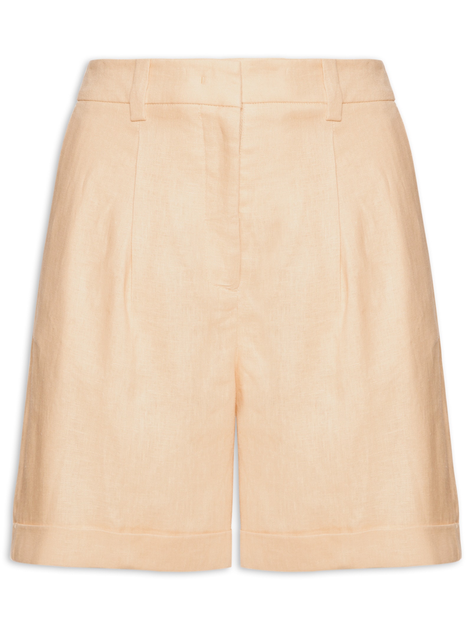 Bermuda Feminina De Linho Bege Animale