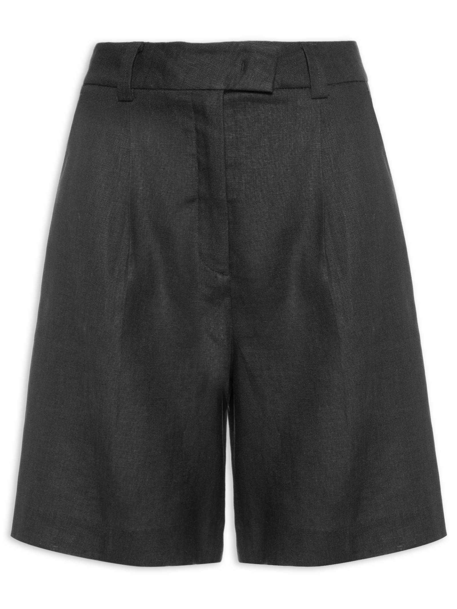 Bermuda Feminina de Linho – Preto Animale