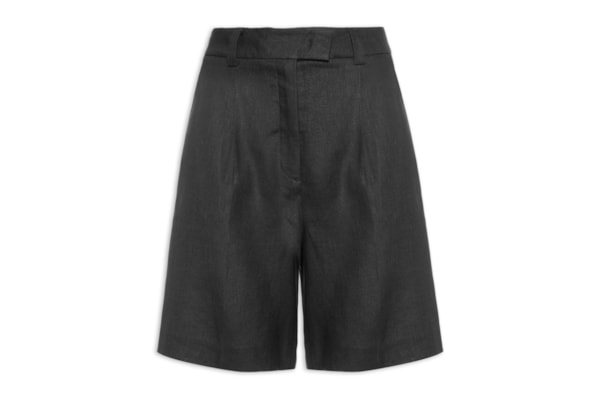 Bermuda Feminina de Linho – Preto