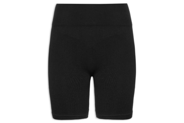 Bermuda Feminina Esportiva Biker Sem Costura - Preto