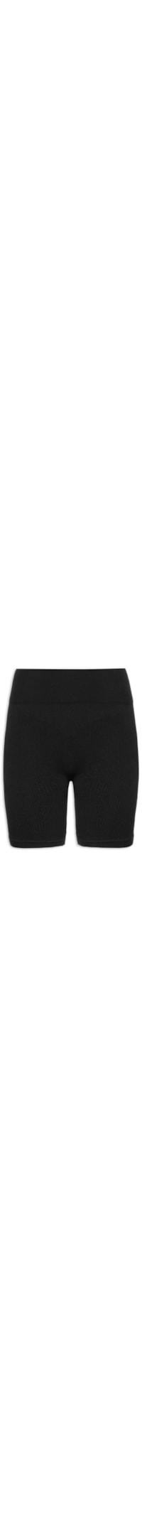 Bermuda Feminina Esportiva Biker Sem Costura - Preto