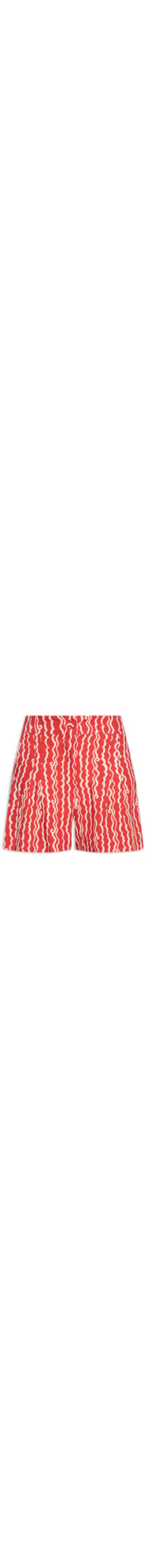 Bermuda Feminina Estampa Atlântica - Vermelho