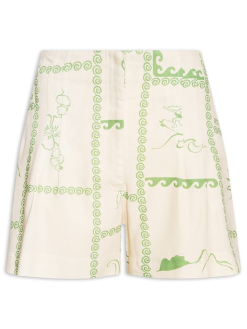 Bermuda Feminina Estampa Rio – Verde