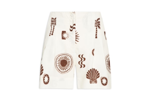 Bermuda Feminina Estampa Sol Rio - Bege