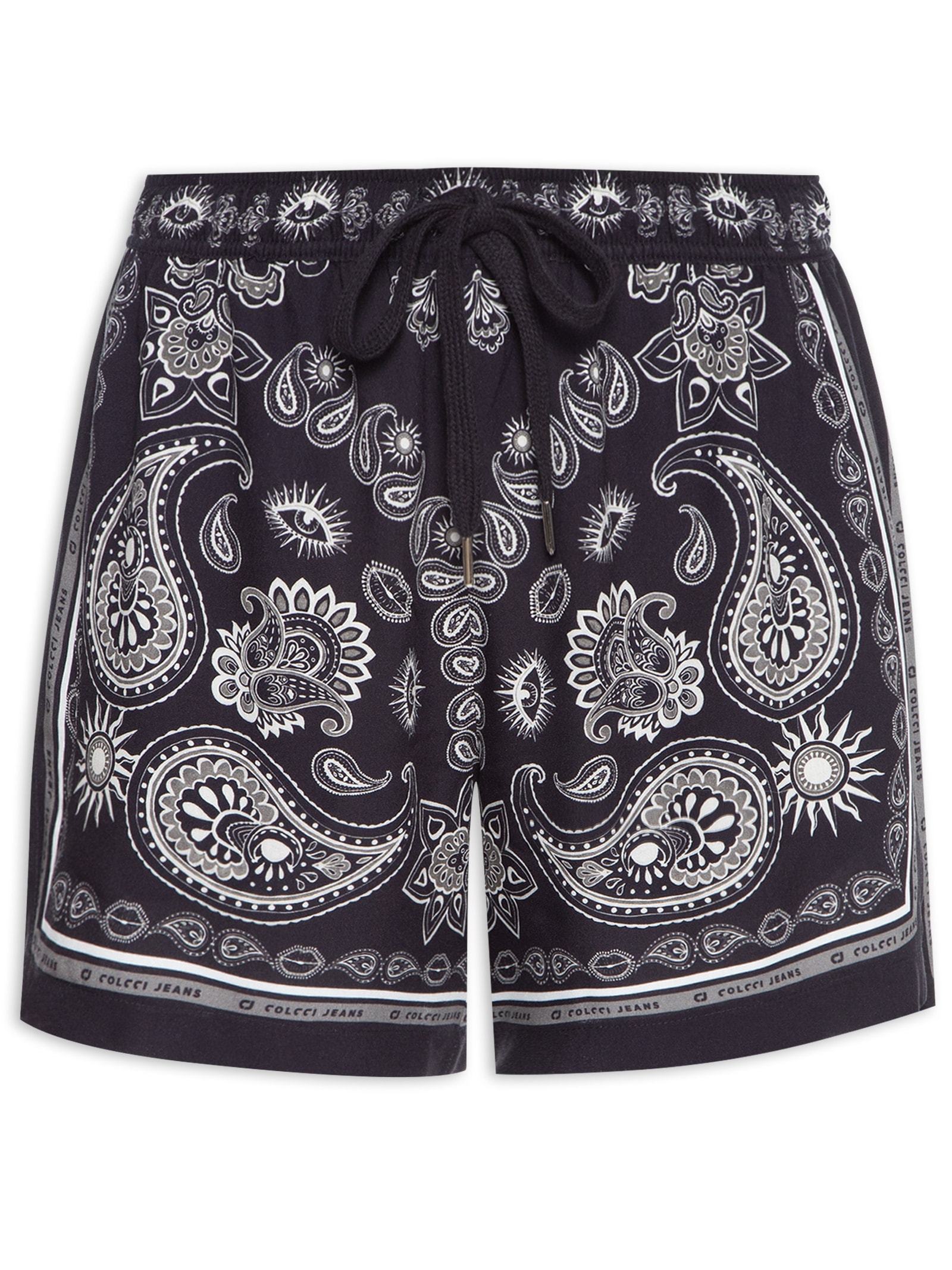 Bermuda Feminina Estampada Preto Colcci Jeans