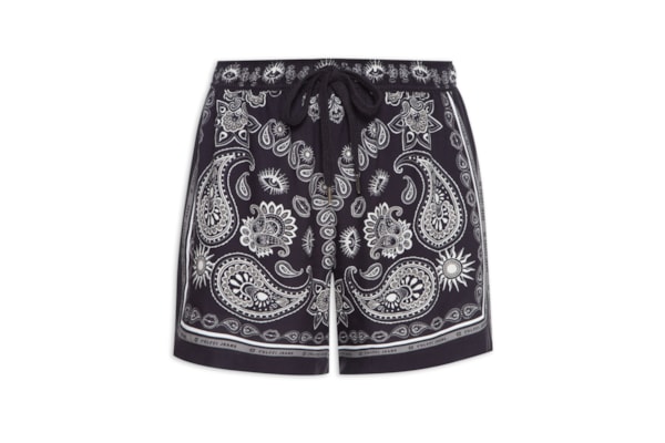 Bermuda Feminina Estampada - Preto