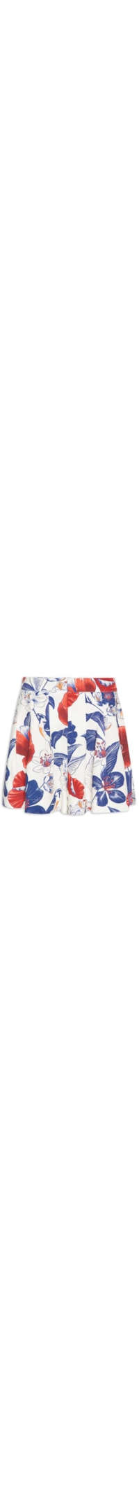 Bermuda Feminina Floral Vera - Branco