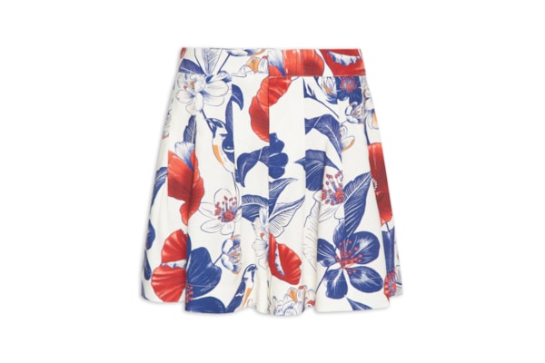 Bermuda Feminina Floral Vera - Branco