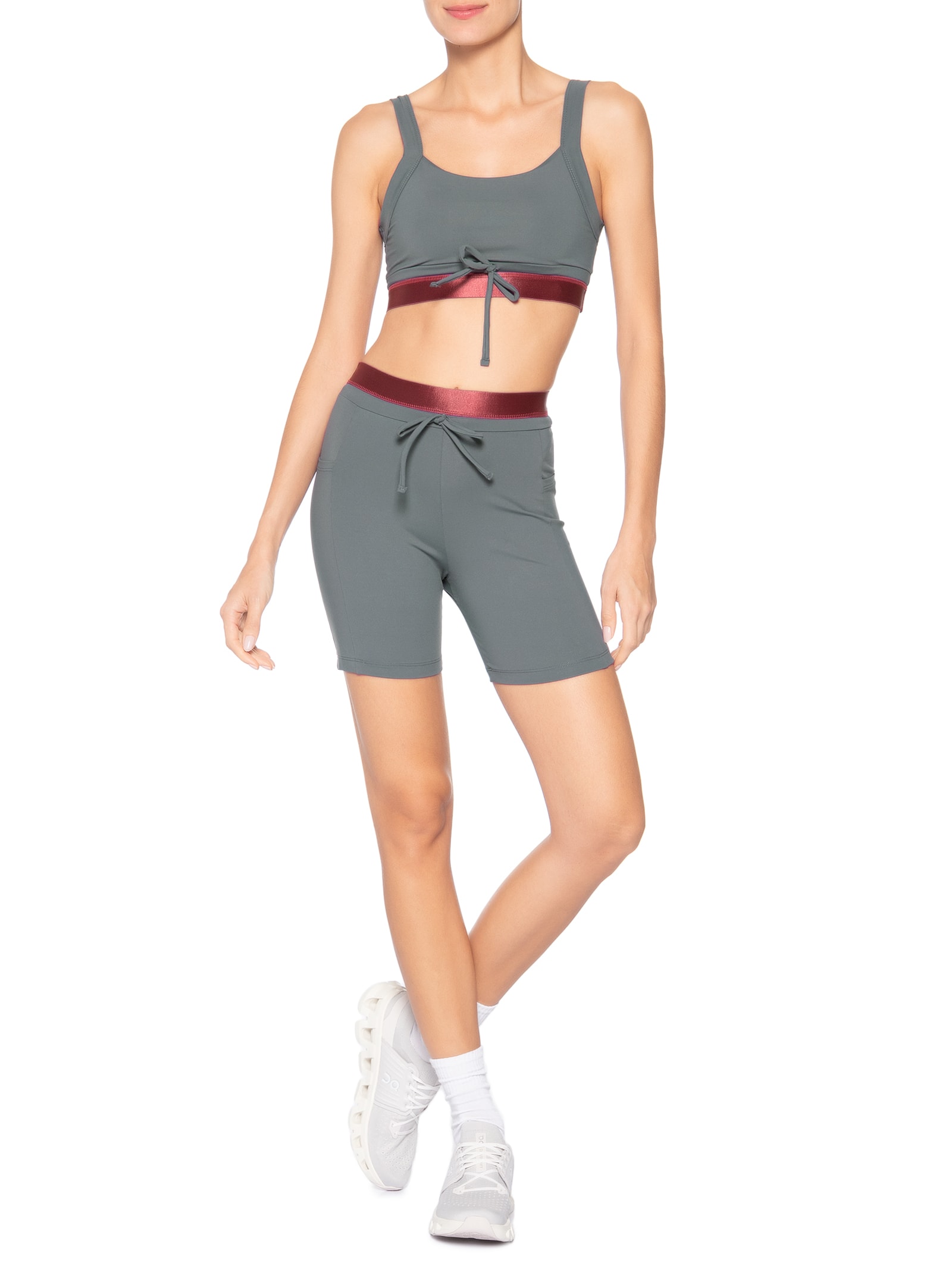 Bermuda Feminina Infinisoft Cinza Lauf