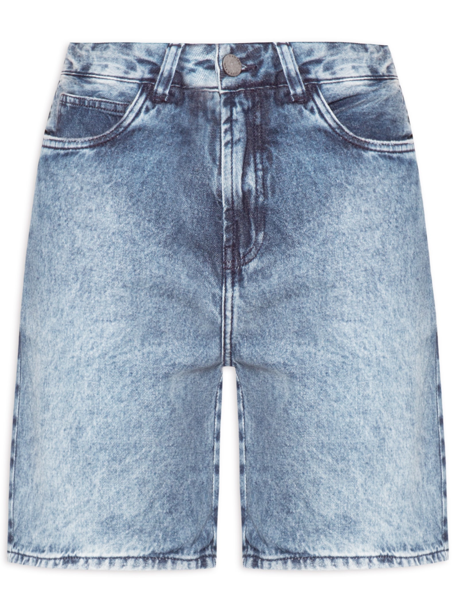Bermuda Feminina Jeans Azul Cantão