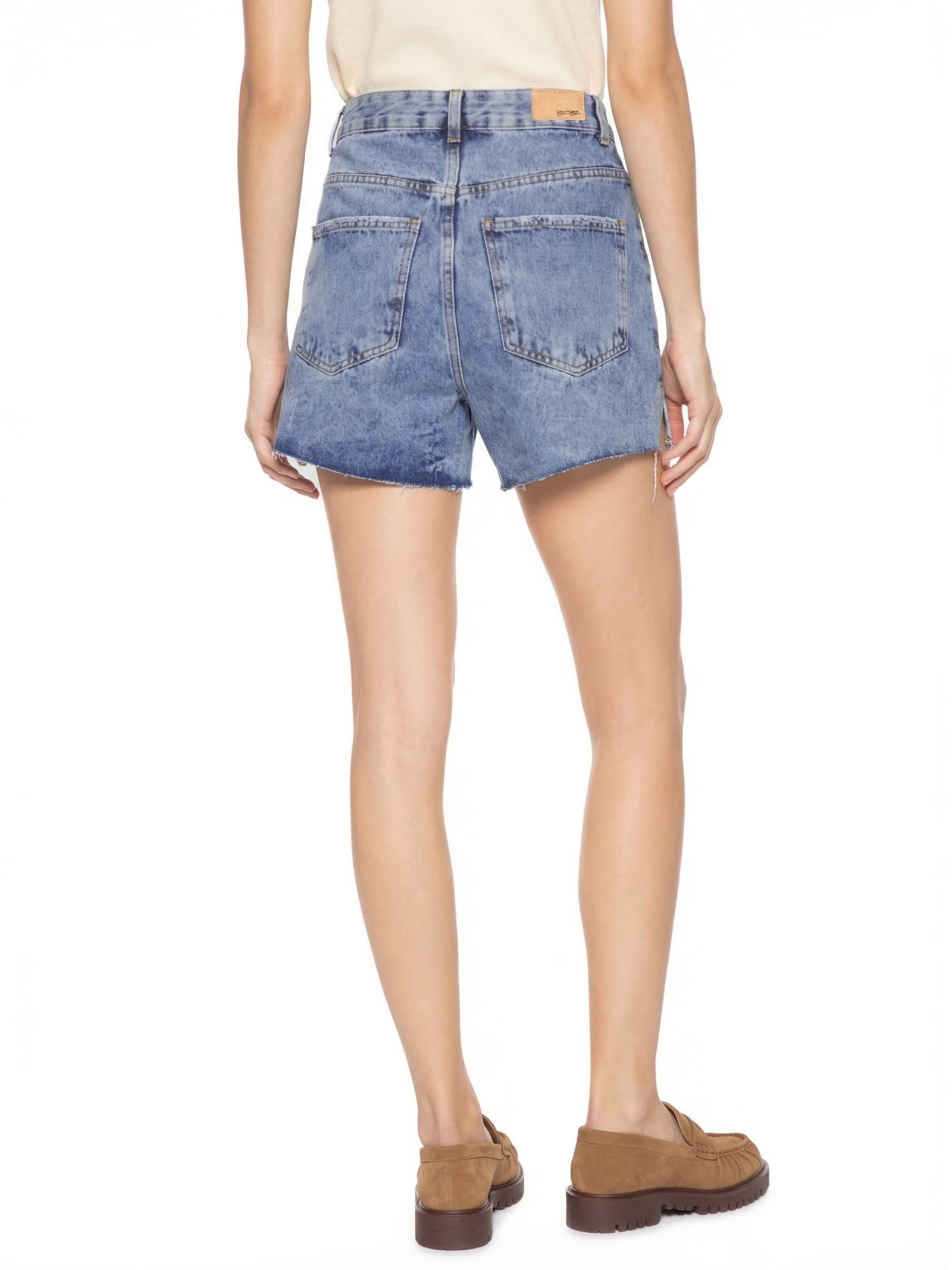 Bermuda Feminina Jeans Azul Lez A Lez