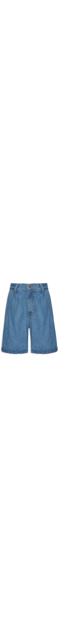 Bermuda Feminina Jeans Baggy Baixa - Azul
