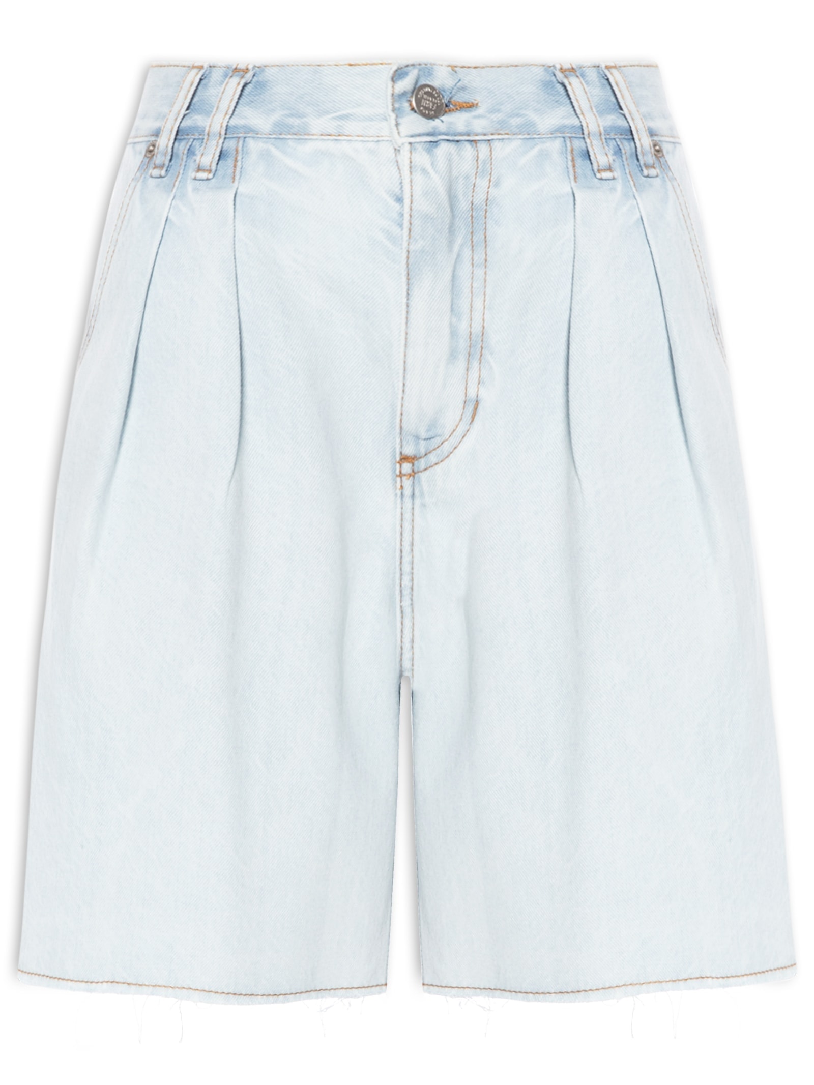 Bermuda Feminina Jeans Baggy Baixa Azul Farm