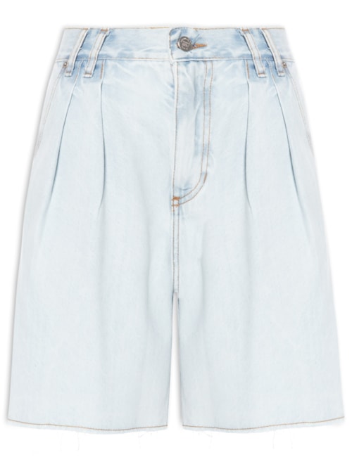 Bermuda Feminina Jeans Baggy Baixa – Azul