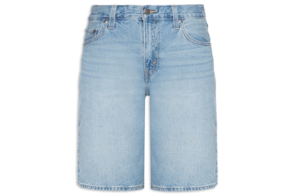 Bermuda Feminina Jeans Baggy Dad Jort - Azul