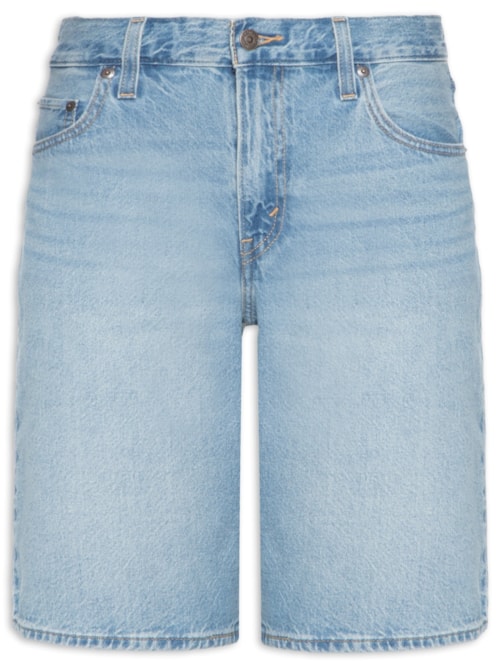 Bermuda Feminina Jeans Baggy Dad Jort – Azul