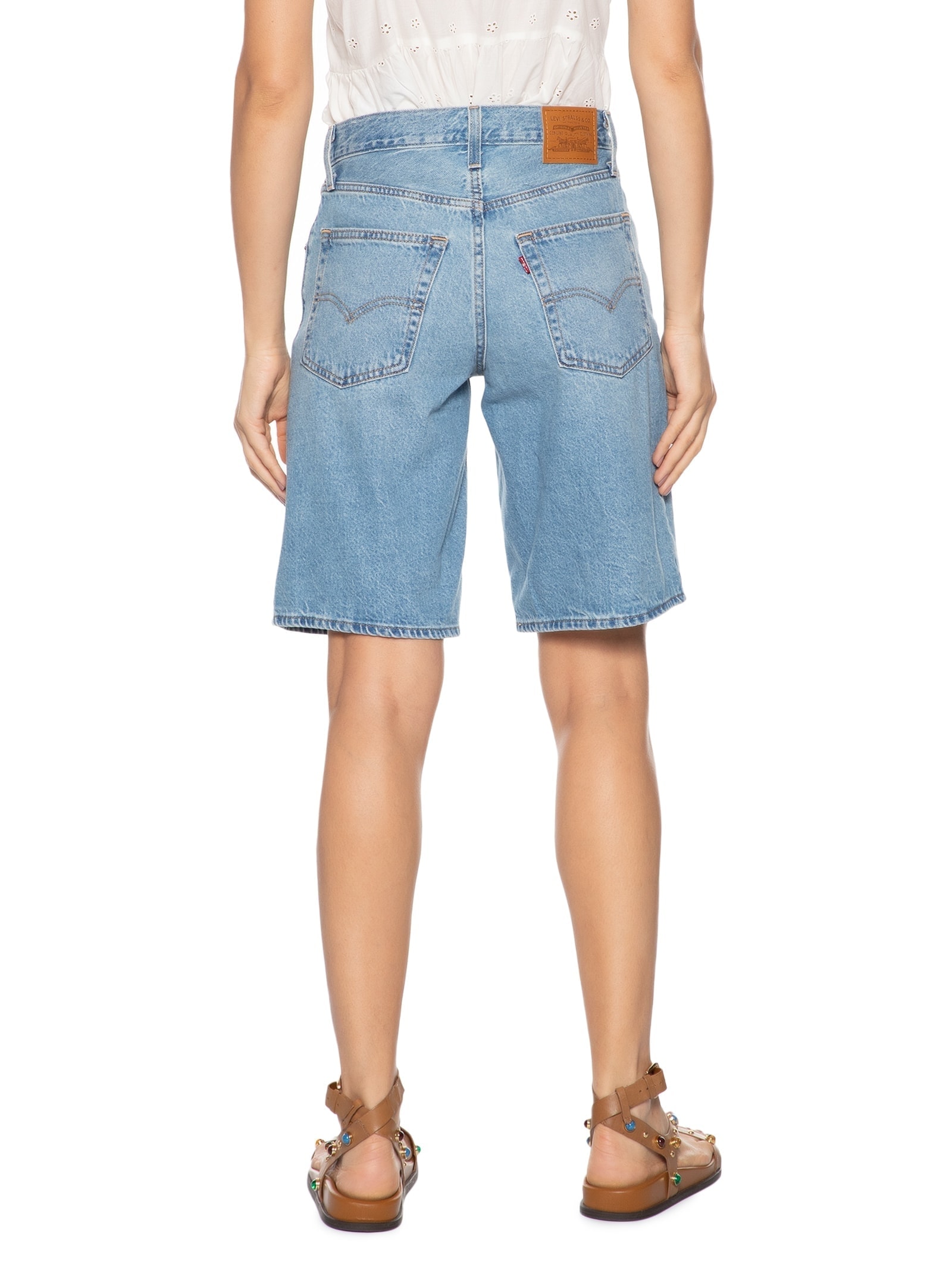Bermuda Feminina Jeans Baggy Dad Jort Azul Levi's