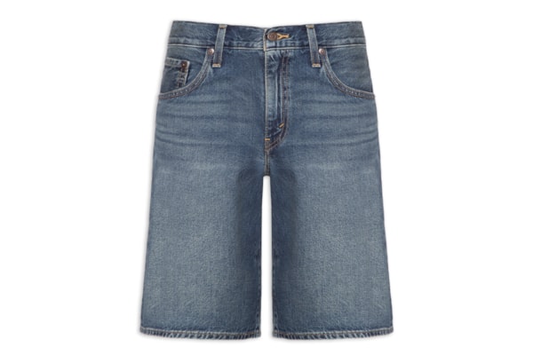 Bermuda Feminina Jeans Baggy Dad Jort - Azul