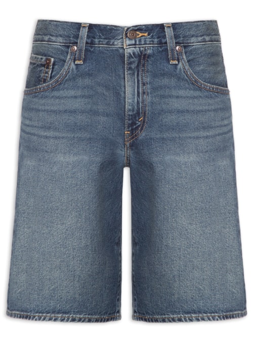 Bermuda Feminina Jeans Baggy Dad Jort – Azul