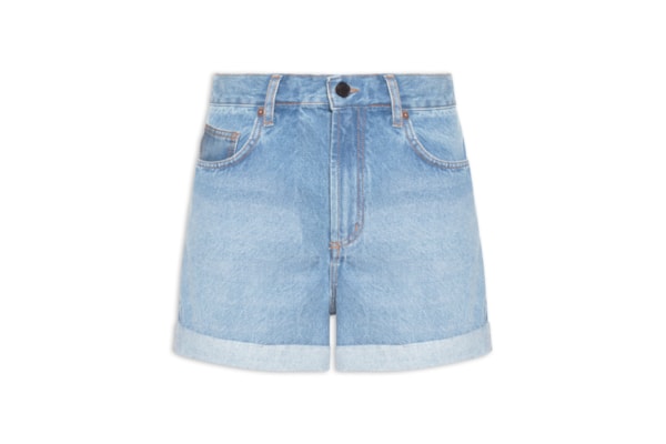 Bermuda Feminina Jeans Barra Dobrada - Azul