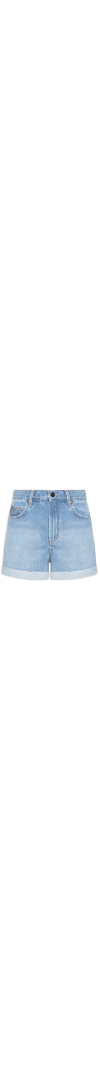 Bermuda Feminina Jeans Barra Dobrada - Azul