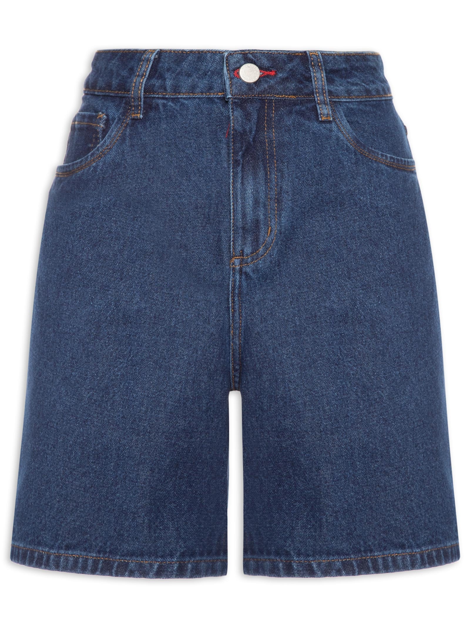 Bermuda Feminina Jeans Basic Azul Cantão