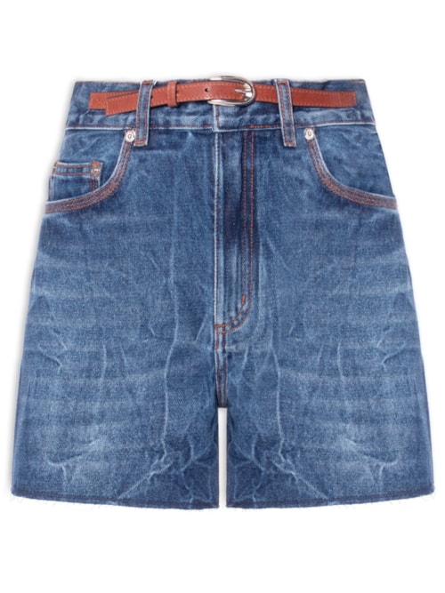 Bermuda Feminina Jeans Basic Martingale - Azul