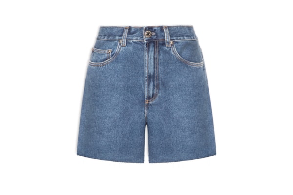 Bermuda Feminina Jeans Boy New Basic - Azul