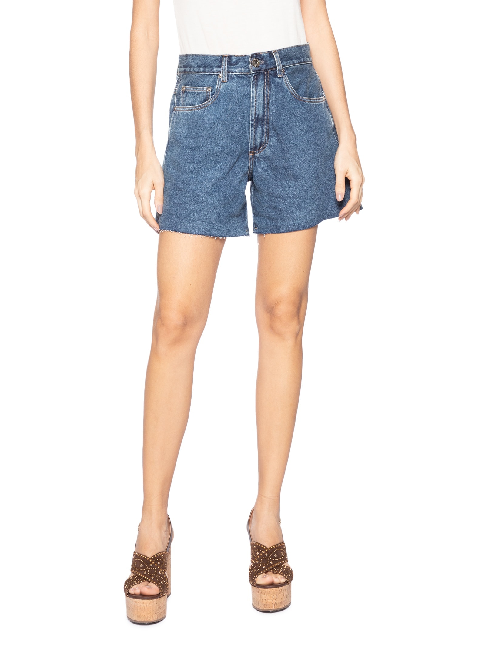 Bermuda Feminina Jeans Boy New Basic Azul Animale Jeans
