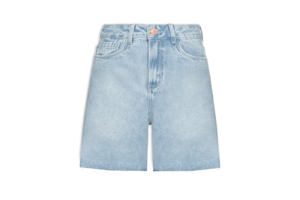 Bermuda Feminina Jeans Cintura Alta - Azul