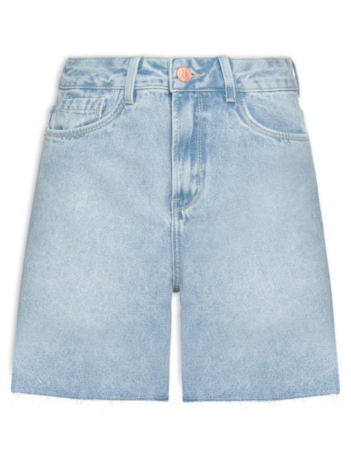 Bermuda Feminina Jeans Cintura Alta – Azul