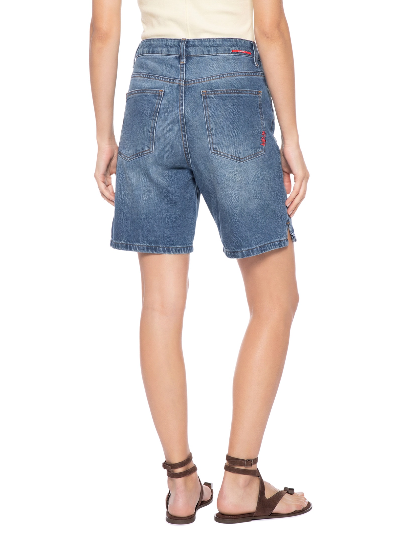 Bermuda Feminina Jeans Classic Azul Cantão