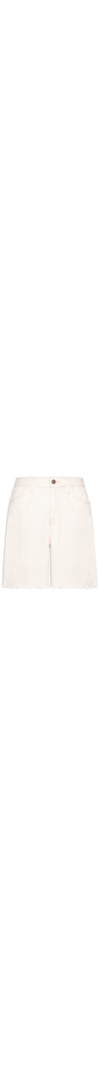 Bermuda Feminina Jeans Com Bolso - Off White