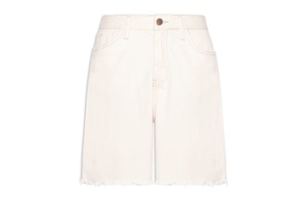 Bermuda Feminina Jeans Com Bolso - Off White