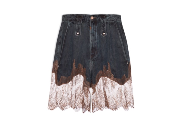 Bermuda Feminina Jeans com Renda – Azul