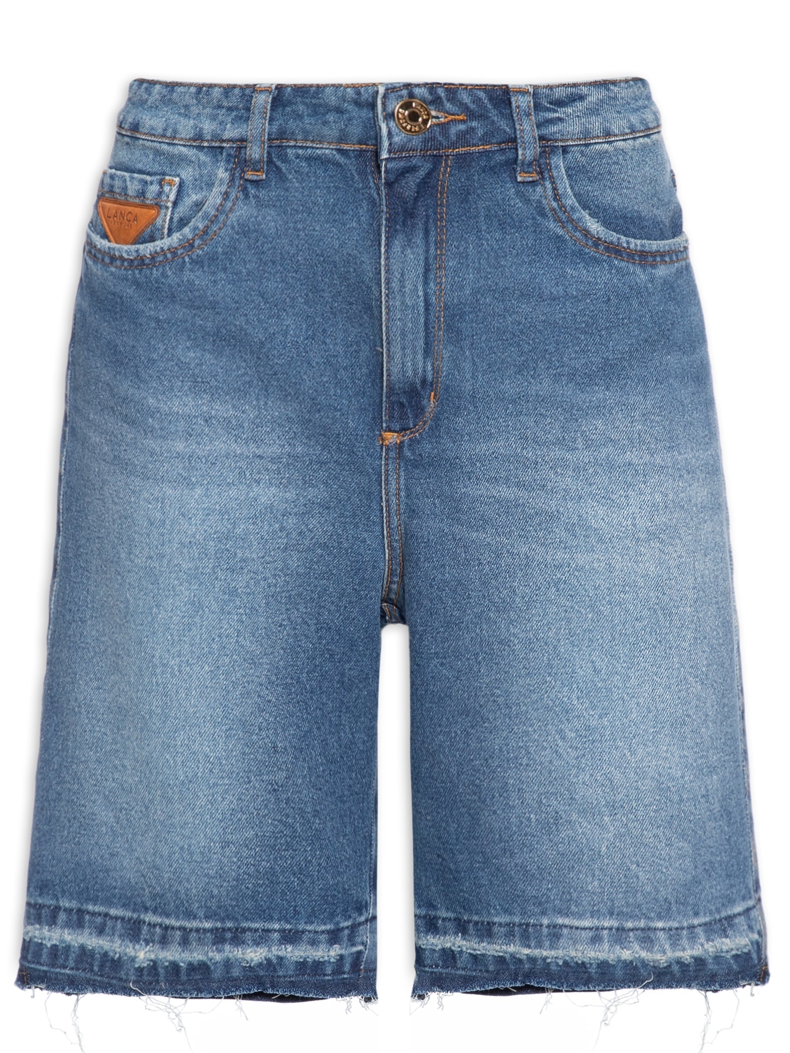 Bermuda Feminina Jeans Comfort Super High Azul Lança Perfume