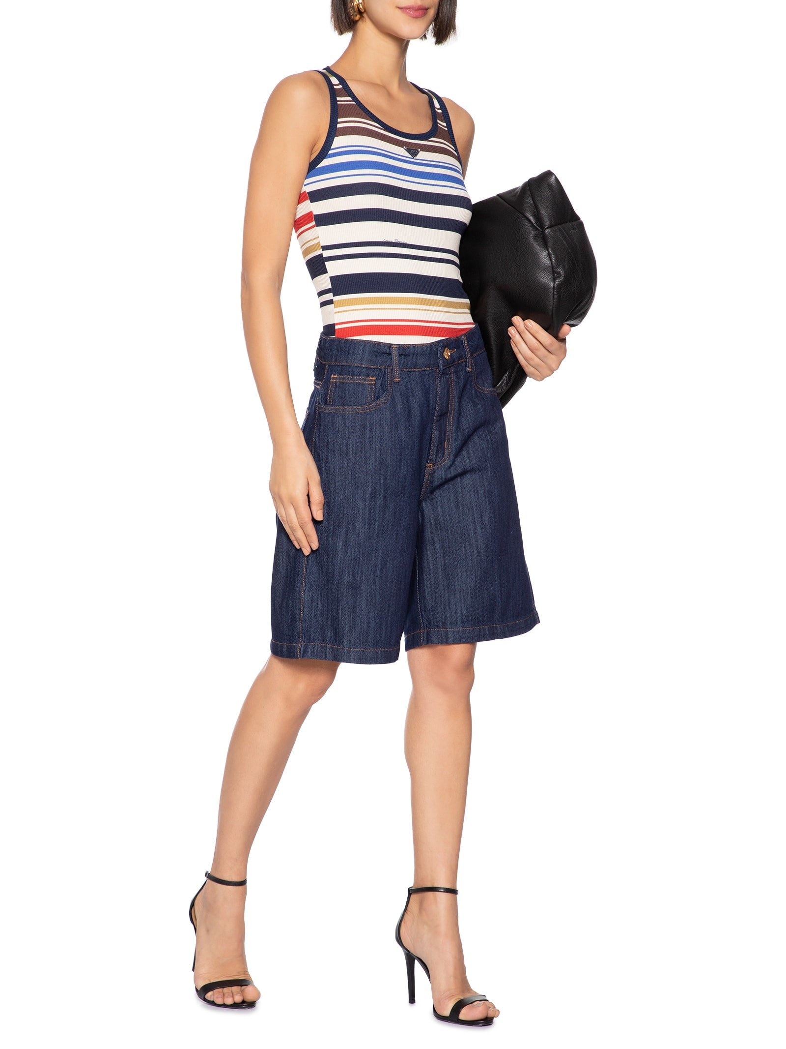 Bermuda Feminina Jeans Comfort Super High Azul Lança Perfume