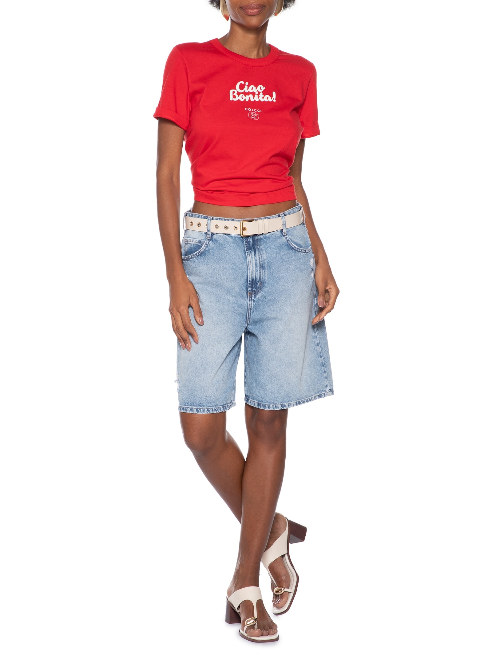 Bermuda Feminina Jeans Gigi Azul Colcci