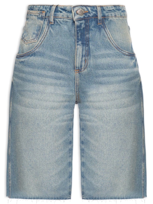 Bermuda Feminina Jeans High – Azul