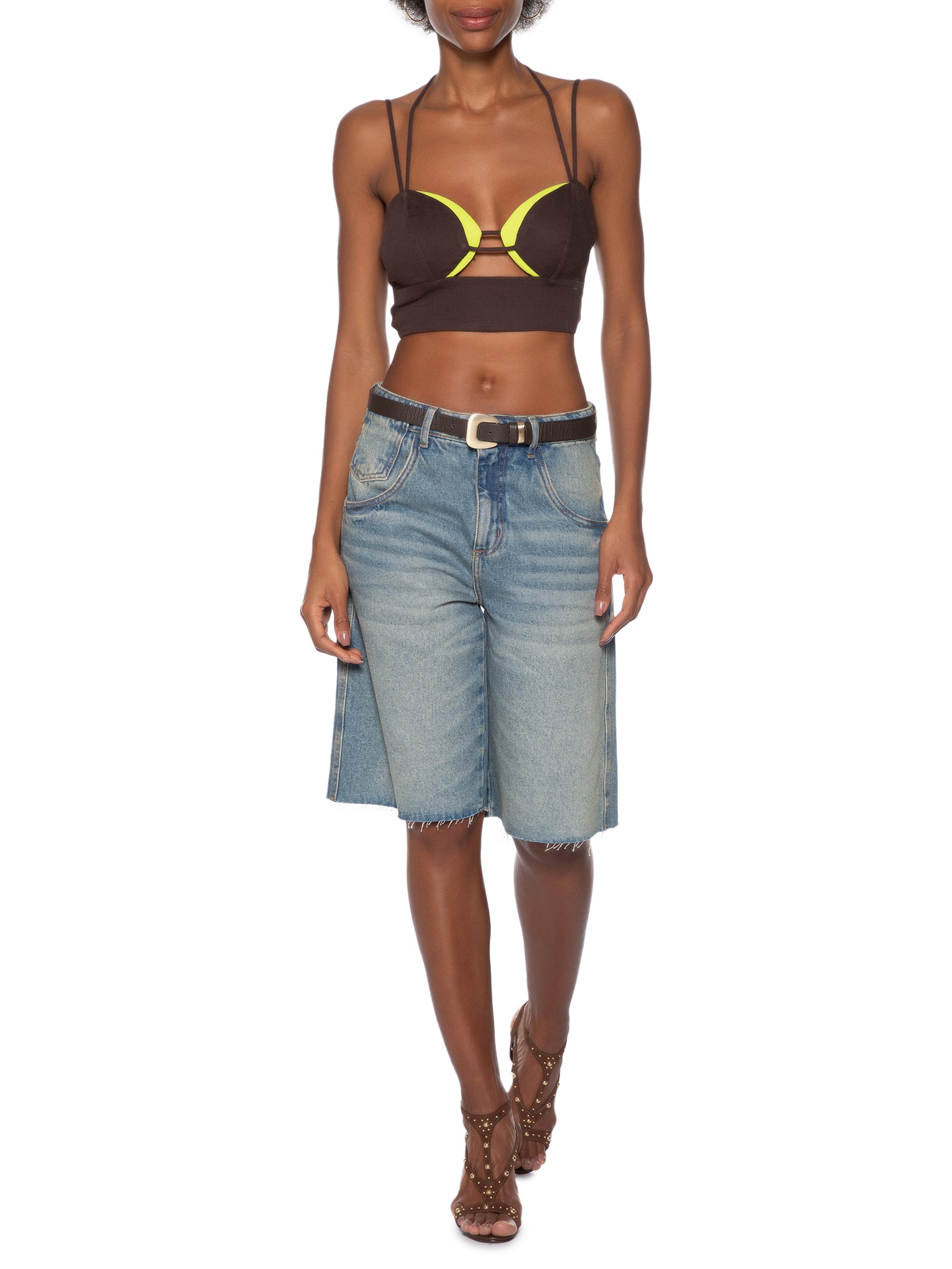 Bermuda Feminina Jeans High Azul My Favorite