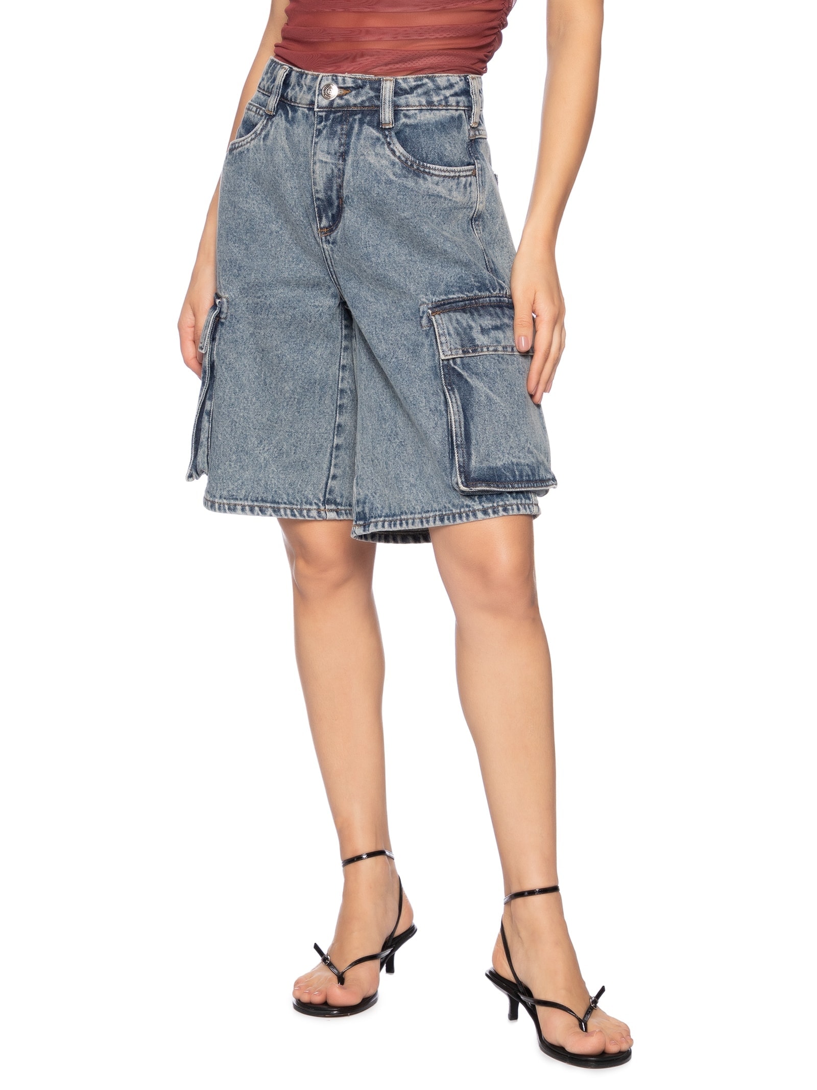 Bermuda Feminina Jeans Jade Azul Colcci