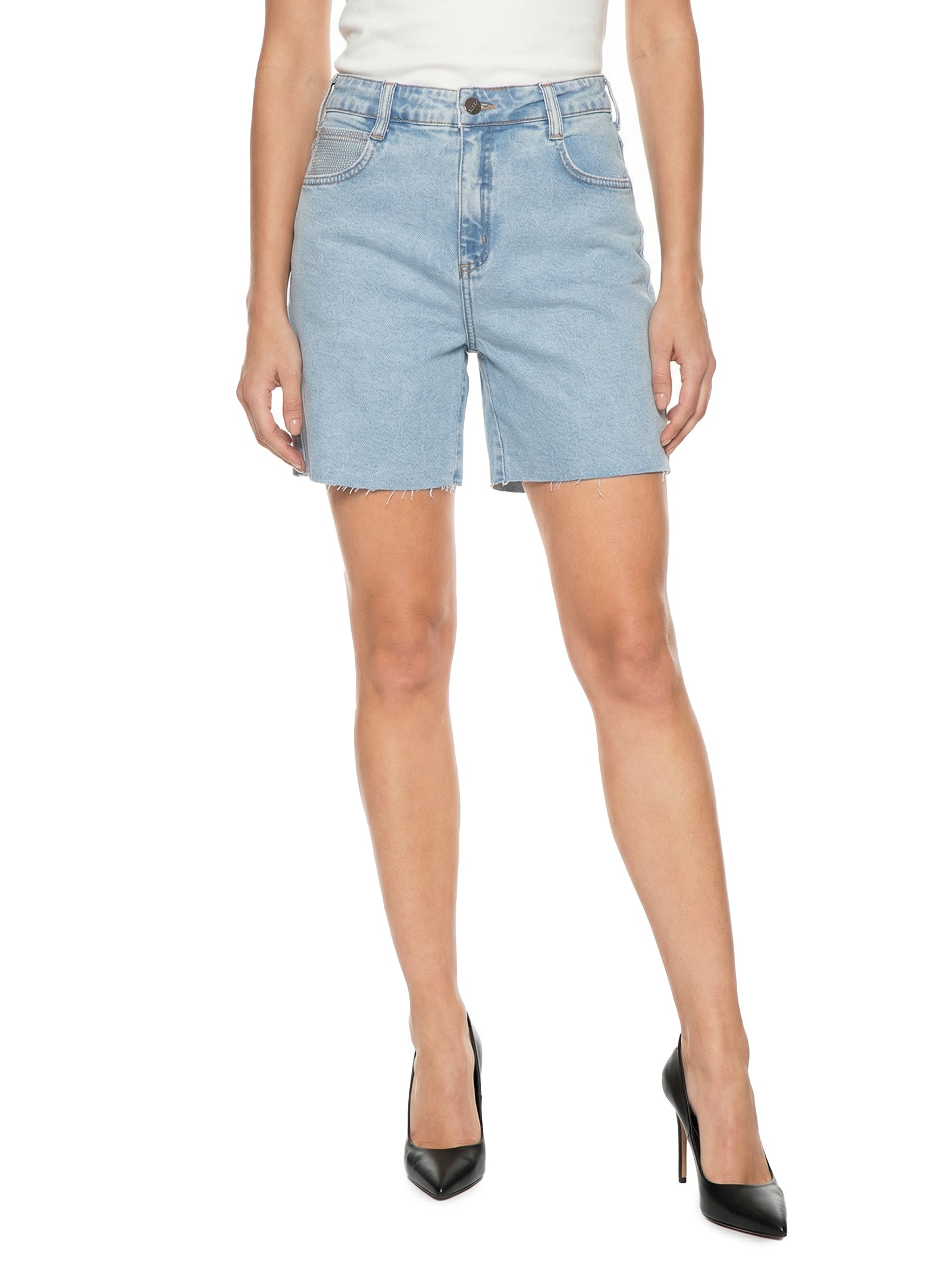 Bermuda Feminina Jeans Jade Azul Colcci