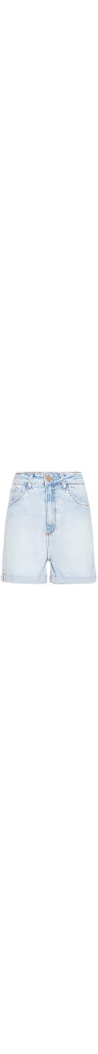 Bermuda Feminina Jeans Mom Super High - Azul