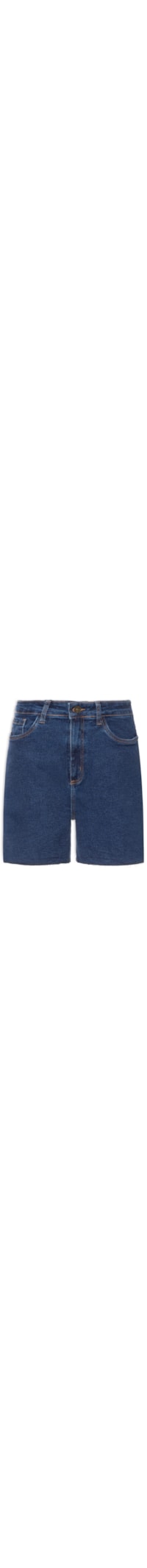 Bermuda Feminina Jeans Mom Super High - Azul
