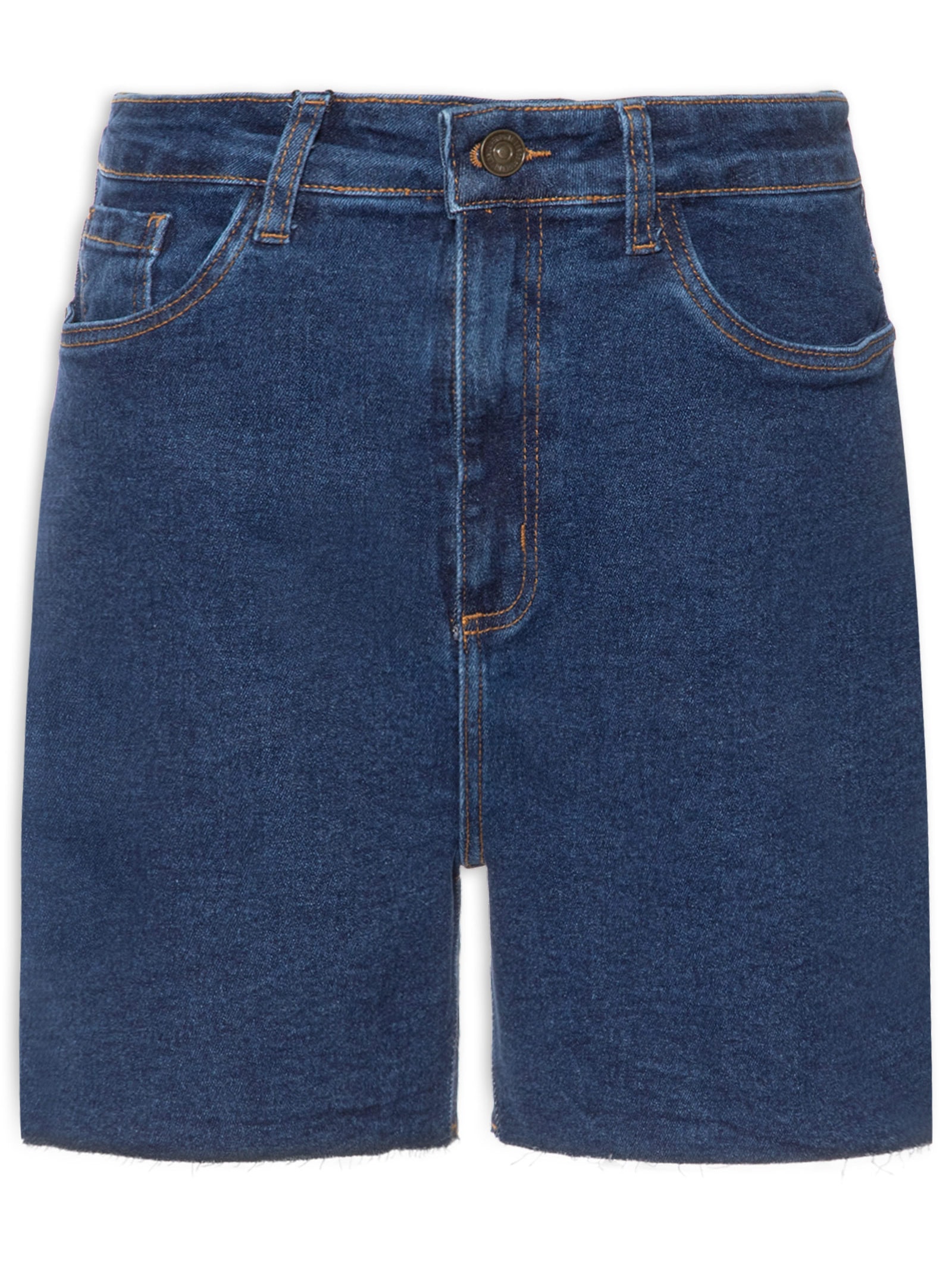 Bermuda Feminina Jeans Mom Super High Azul Lança Perfume